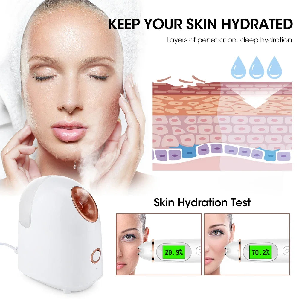 Hot Mist Facial Steamer – Deep Hydration & Pore Care at Home
